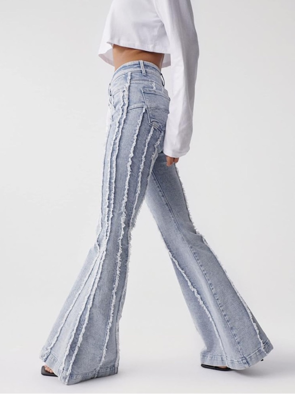 NWT Salsa Jeans x Luís Carvalho Push Up Destiny Flare Jeans Limited Edition SZ31 - Picture 2 of 16